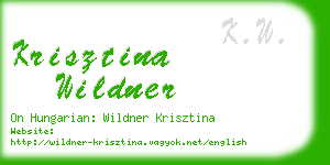 krisztina wildner business card